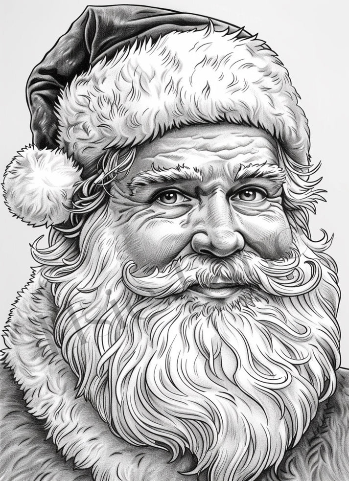 OLD SAINT NICK - - (Paintable) - Elsie Lane Decoupage Paper