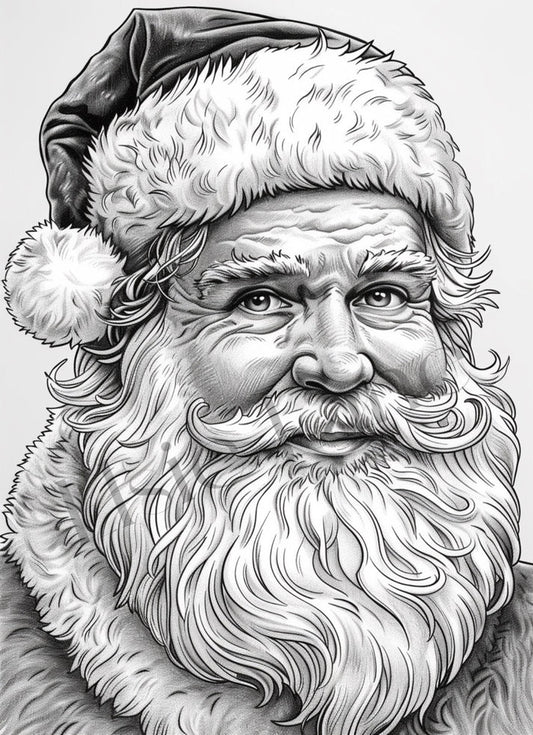 OLD SAINT NICK - - (Paintable) - Elsie Lane Decoupage Paper