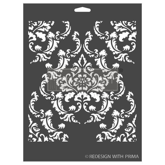 REGAL STRIAE - 3D DECOR STENCIL - 1 pc, sheet size 9" x 12"