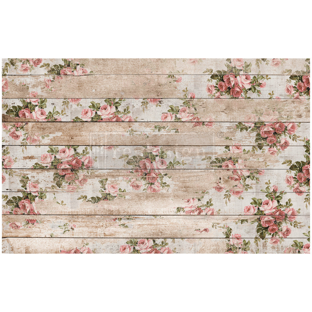 SHABBY FLORAL - Redesign Decoupage Decor Tissue Paper - 1 Sheet ( 19" by 30" )