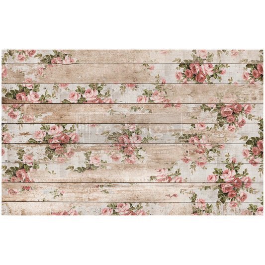 SHABBY FLORAL - Redesign Decoupage Decor Tissue Paper - 1 Sheet ( 19" by 30" )