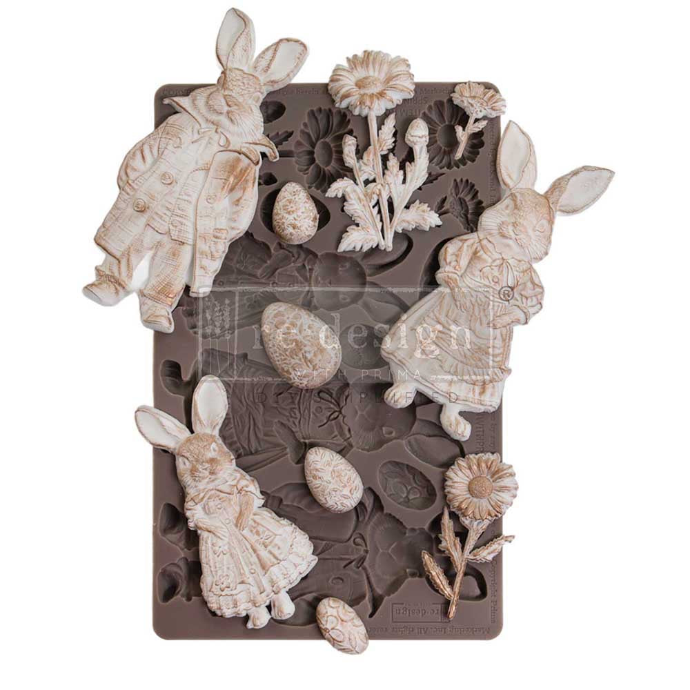 SPRINGTIME BUNNY - Decor Moulds® - – 1 Pc, 5″X8″X8Mm / Silicone