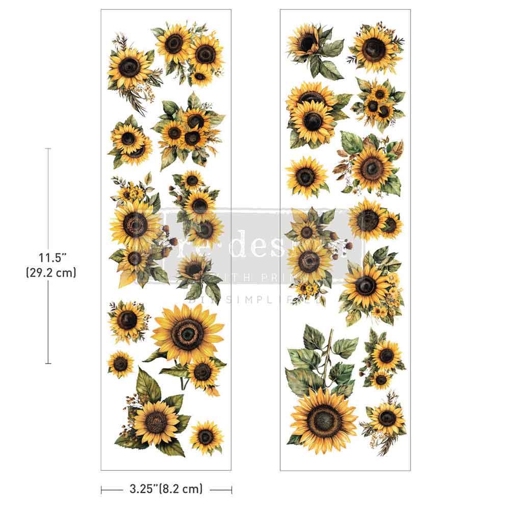 SUN-DRENCHED  HARVEST -  Luxe Transfers® – 2 sheets, 3.25″x11.5″