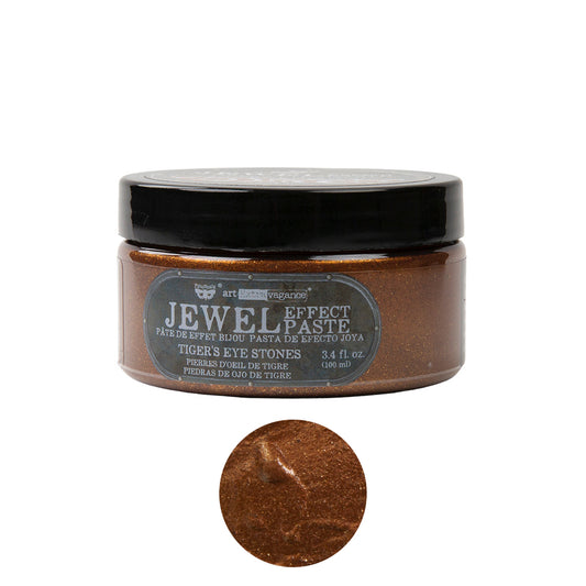 TIGER'S EYE STONES - ART EXTRAVAGANCE - JEWEL TEXTURE PASTE -  1 JAR, 3.4 FL oz ( 100 ml)