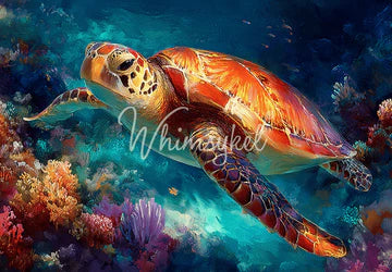 TURTLE DIVINE - WhimsyKel Designs - 18lb Decoupage Tissue Paper - 29" x 21"
