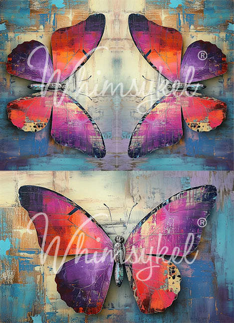 UNFOLDING TRIO - WHIMSYKEL DESIGNS - DECOUPAGE PAPER - 18LB TISSUE PAPER