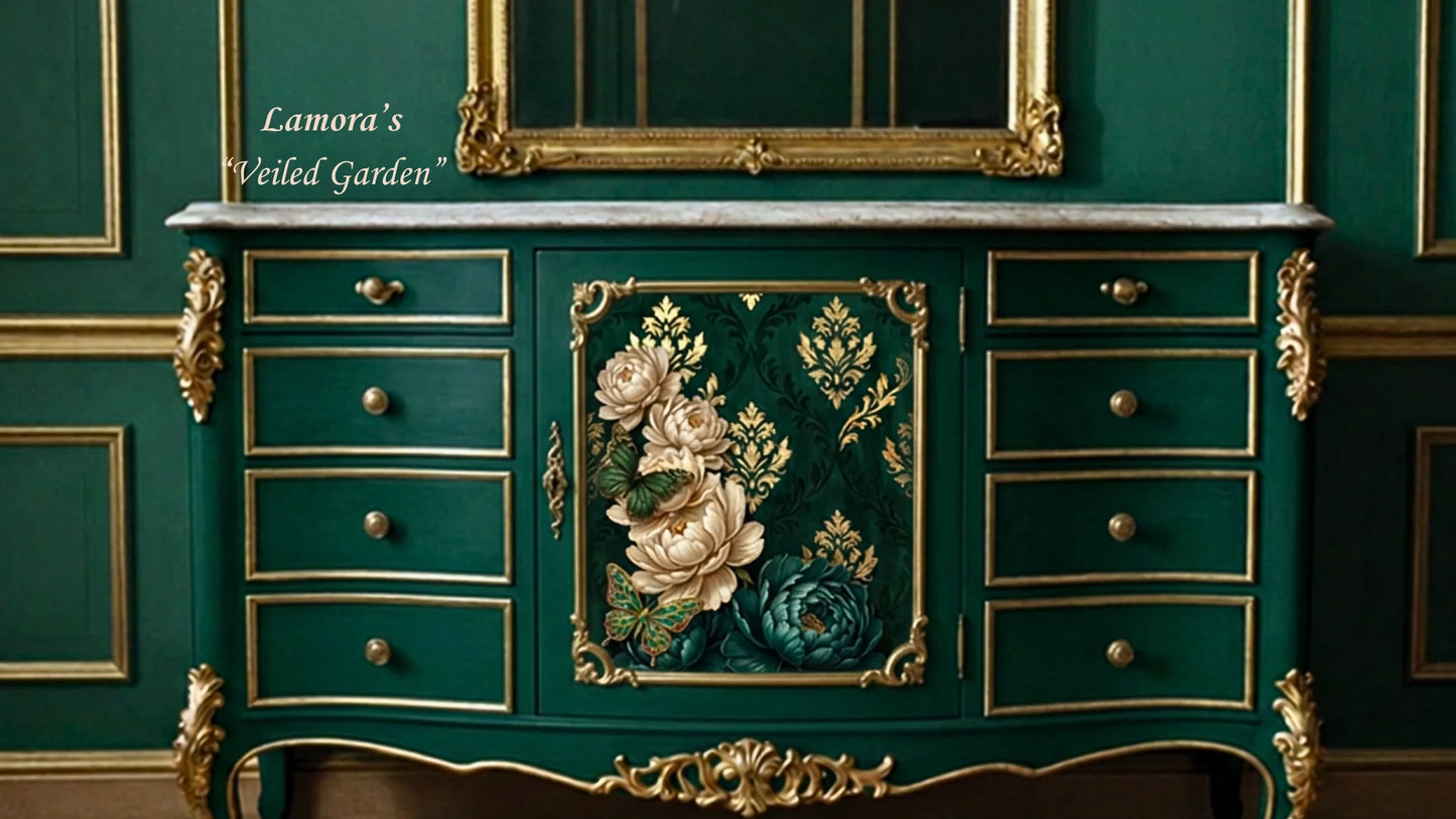 VEILED GARDEN - LAMORA'S Decoupage Tissue - 18lb - 21 " by 29"