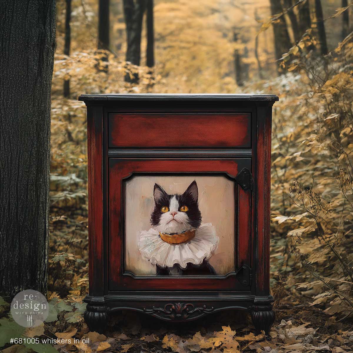 WHISKERS IN OIL - A3 DECOUPAGE FIBRE  -     1 Sheet - 11.7" x 16.5"