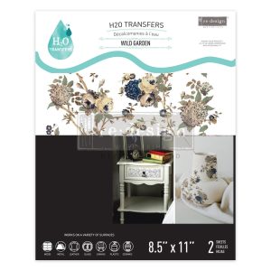 WILD GARDEN  - 2 SHEETS, 8.5″X11″ - H2O TRANSFERS