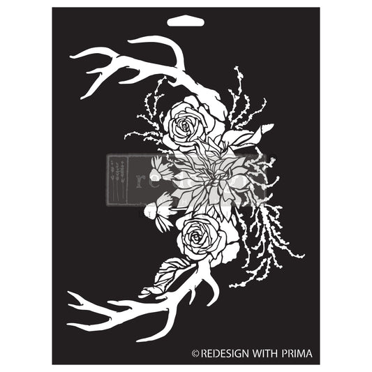 WILDWOOD CABIN - DECOR STENCIL - REDESIGN WITH PRIMA - 1 pc, sheet size 9" by 12"