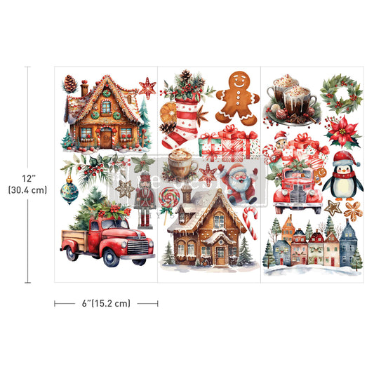 WINTER WONDERLAND WONDERS  - SMALL TRANSFERS  – 3 SHEETS, 6″X12″