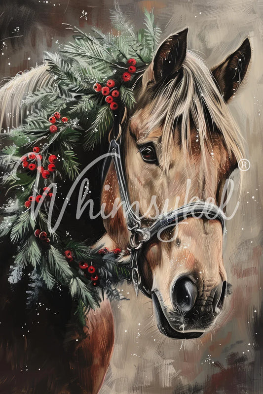 YULETIDE STEED - WHIMYKEL DESIGNS 18LB TISSUE PAPER - 2 SIZES