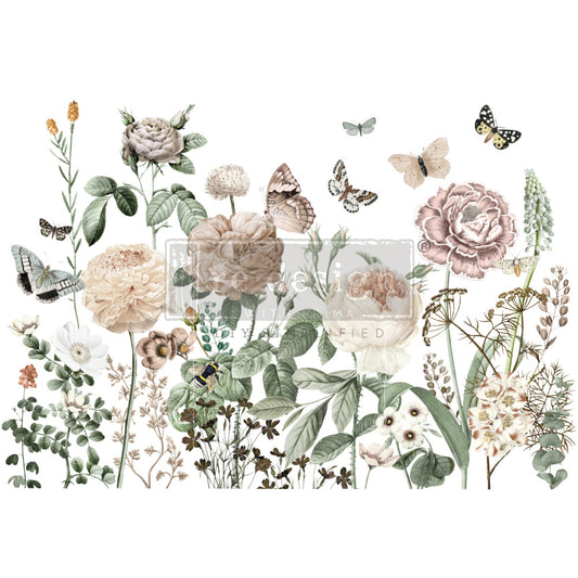 ALL THE FLOWERS - LARGE DECOR TRANSFER - REDESIGN WITH PRIMA