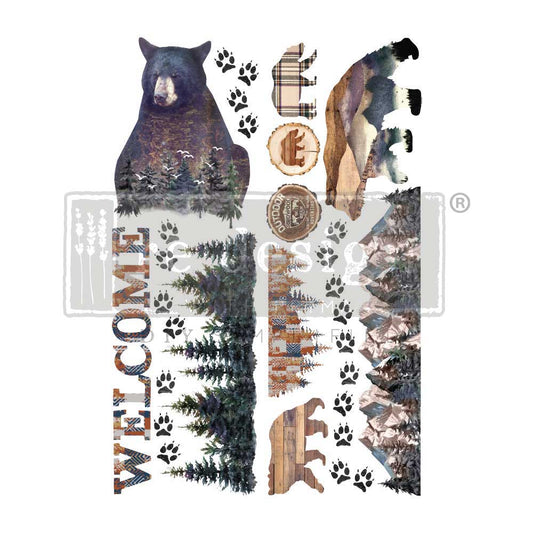 CABIN GETAWAY – TOTAL SHEET SIZE 24″X35″, CUT INTO 2 SHEETS - DECOR TRANSFERS® 24×35