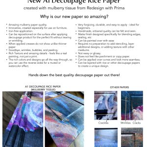ROYAL GARDEN - REDESIGN A1 DECOUPAGE RICE PAPER (MULBERRY TISSUE PAPER)