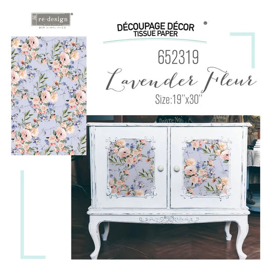 LAVENDER FLEUR - Redesign with Prima Decoupage Decor Tissue Paper