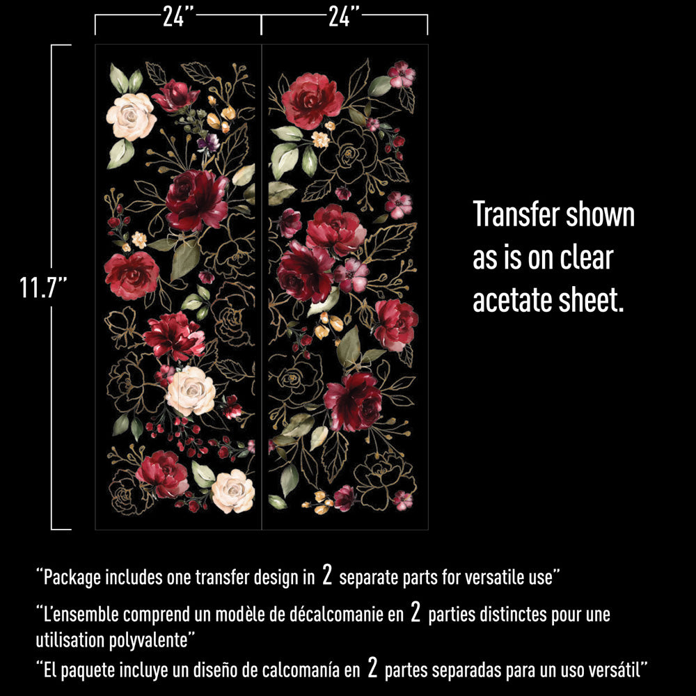 MIDNIGHT FLORAL - DECOR TRANSFER - REDESIGN WITH PRIMA