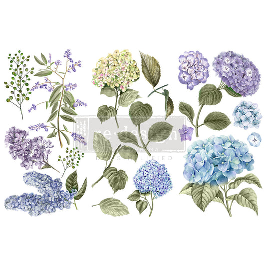 MYSTIC HYDRANGEA - SMALL TRANSFER - REDESIGN WITH PRIMA