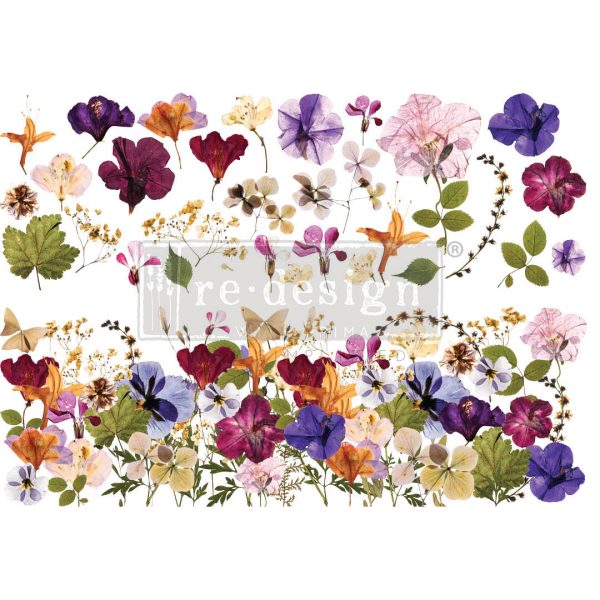 PRESSED FLOWERS - REDESIGN WITH PRIMA DECOR TRANSFER