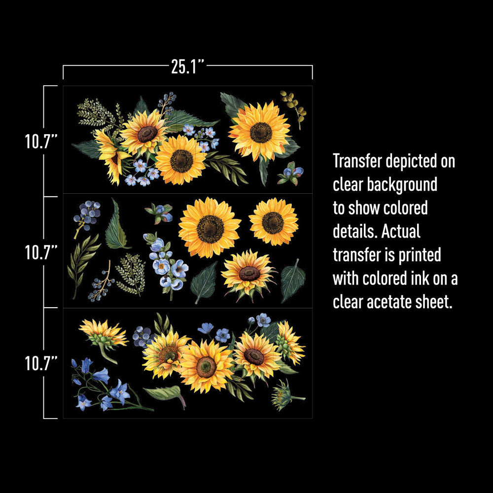 SUNFLOWER FIELDS - DECOR TRANSFER - REDESIGN WITH PRIMA