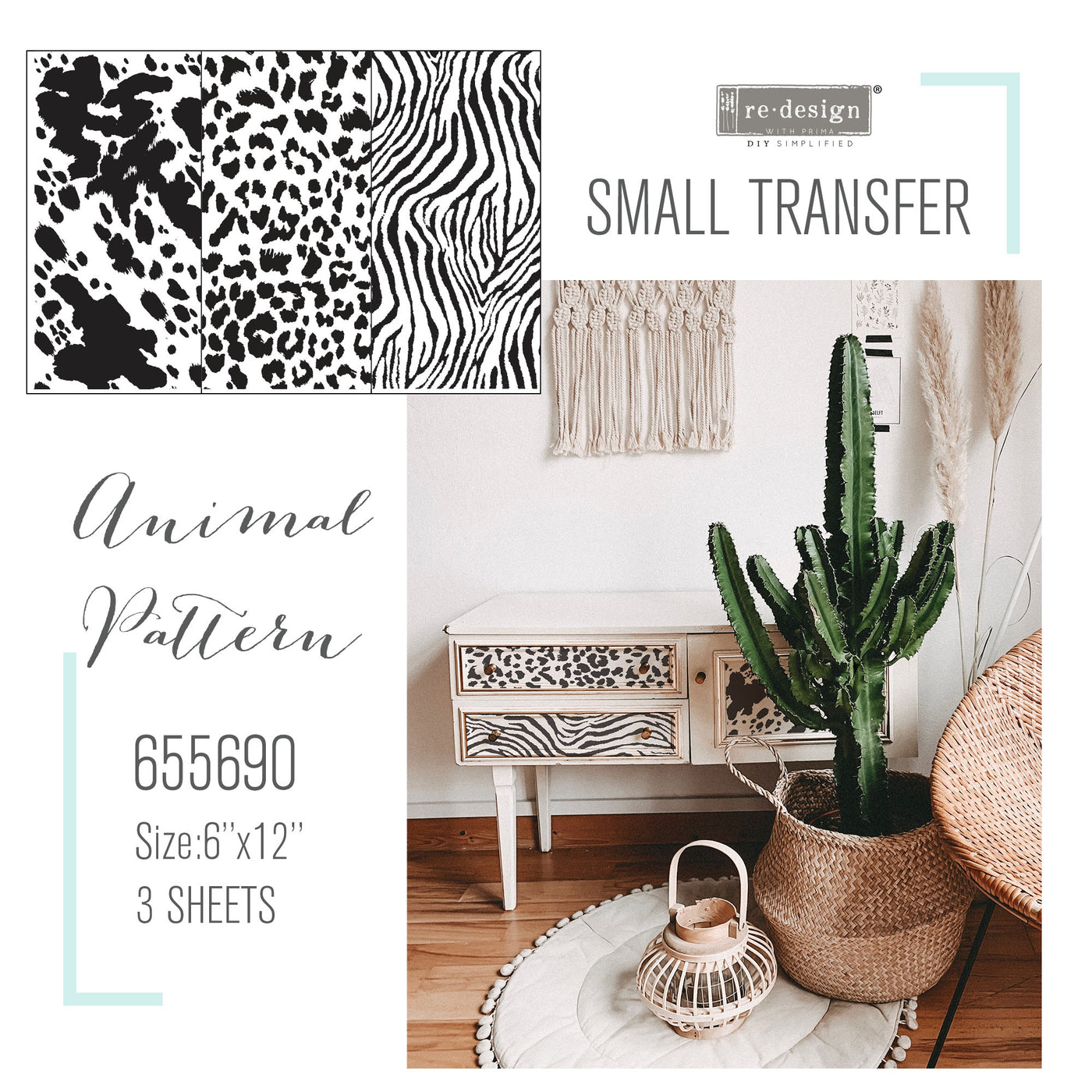 ANIMAL PATTERNS -  SMALL TRANSFER - REDESIGN WITH PRIMA