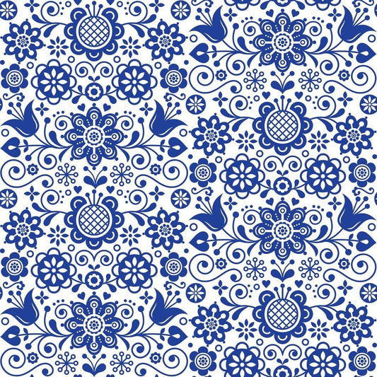 BLUE GLASS ORNATE PREMIUM RICE CECOUPAGE PAPER - BELLES AND WHISTLES