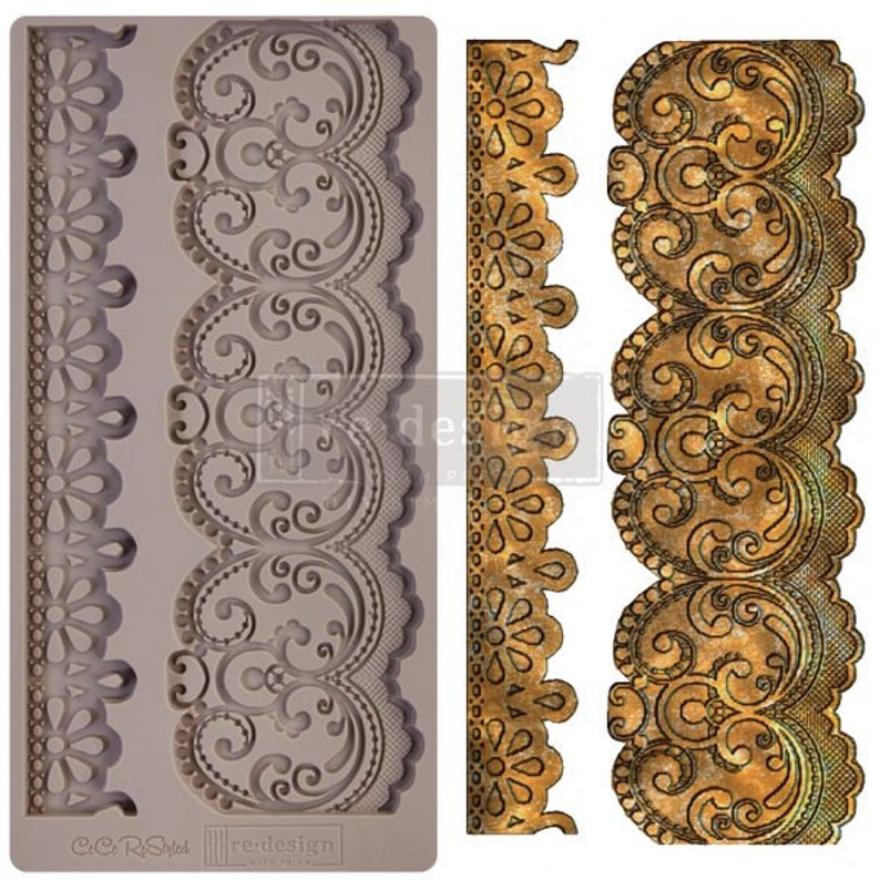 CeCe BORDER LACE – 1 PC, 5″X10″, 8MM THICKNESS - REDESIGN DECOR MOULDS®