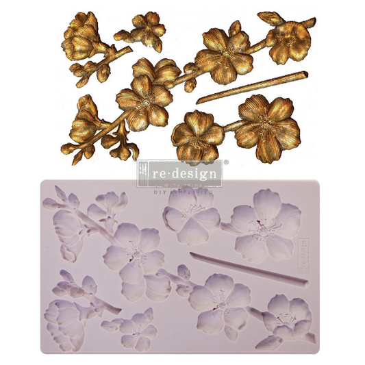 BOTANICAL BLOSSOMS – 8″X5″, 8MM THICKNESS - REDESIGN DECOR MOULDS®