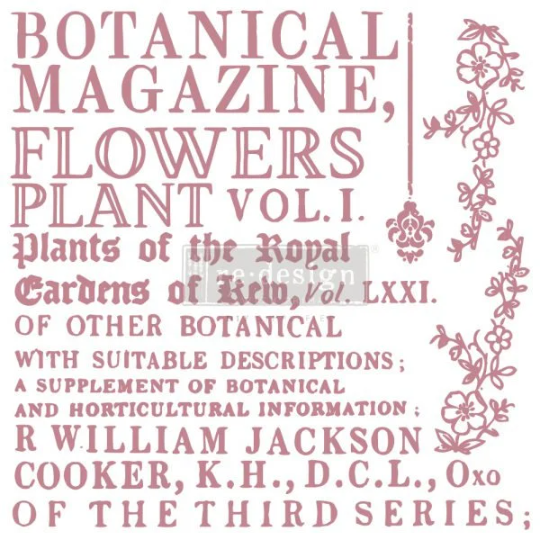BOTANICAL ENCYCLOPEDIA - REDESIGN DECOR STAMP - REDESIGN WITH PRIMA