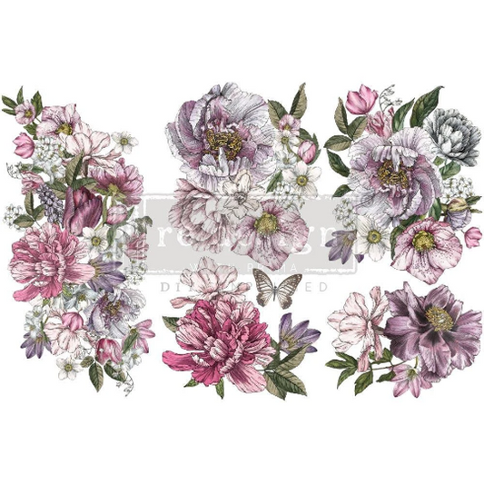 DREAMY FLORALS -  SMALL TRANSFER - DECOR TRANSFER - REDESIGN WITH PRIMA