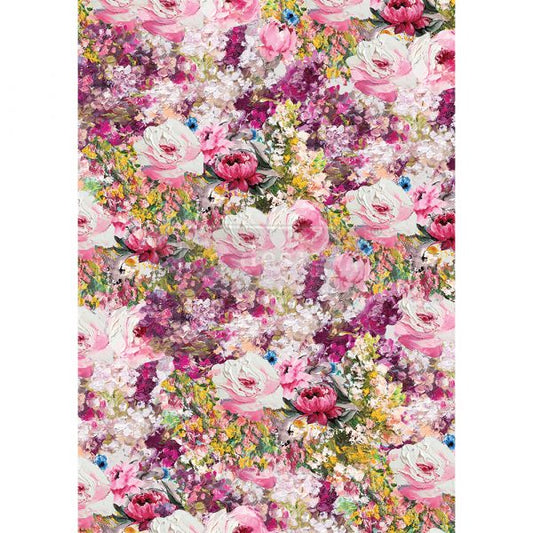 FUCHSIA MEADOW - REDESIGN DECOR RICE PAPER – 11.5″ X 16.25″