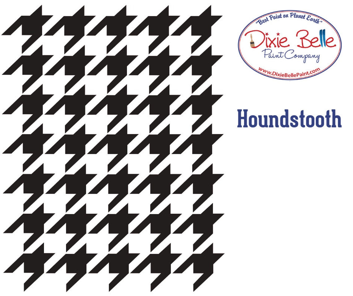 HOUNDSTOOTH STENCIL - BELLES AND WHISTLES