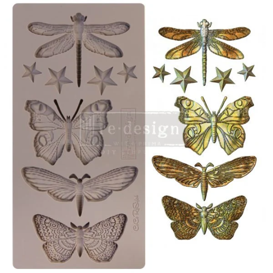 CeCe INSECTA & STARS – 1 PC, 5″X10″, 8MM THICKNESS - REDESIGN DECOR MOULDS®