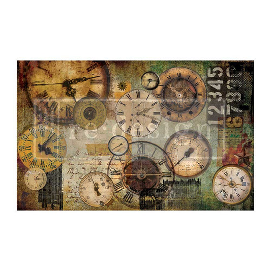 LOST IN TIME - DECOUPAGE DECOR TISSUE PAPER 19×30 - 1 SHEET, 19″X30″