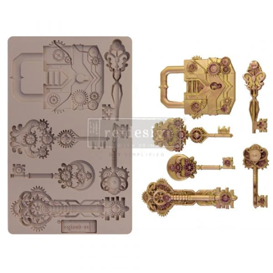MECHANICAL LOCK & KEYS – 1 PC, 5″X8″, 8MM THICKNESS - REDESIGN DÉCOR MOULDS®