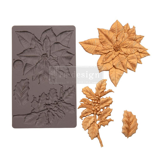 PERFECT POINSETTIA – 1 PC, 5″X8″X8MM - DECOR MOULD
