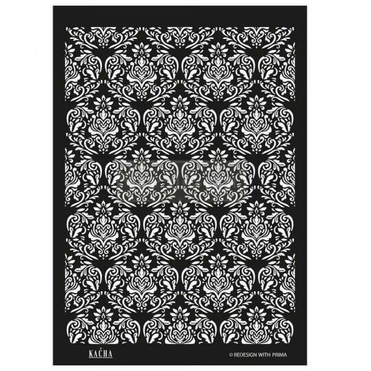 RENATA - DECOR STENCIL KACHA - 18" X 25.5" LASER CUT ON 16 MIL MYLAR