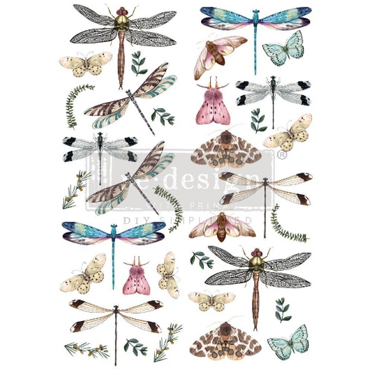 RIVERBED DRAGONFLIES - DECOR TRANSFER - REDESIGN WITH PRIMA