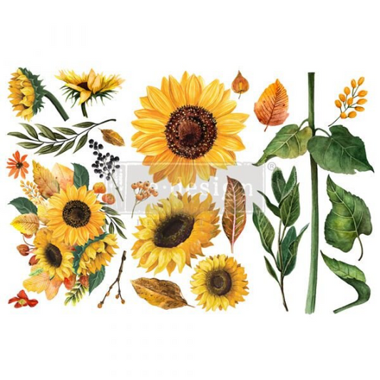 SUNFLOWER AFTERNOON - SMALL TRANSFER - REDESIGN WITH PRIMA