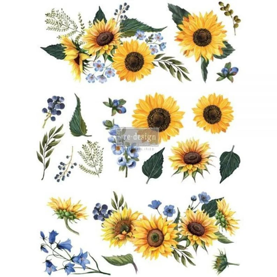 SUNFLOWER FIELDS - DECOR TRANSFER - REDESIGN WITH PRIMA