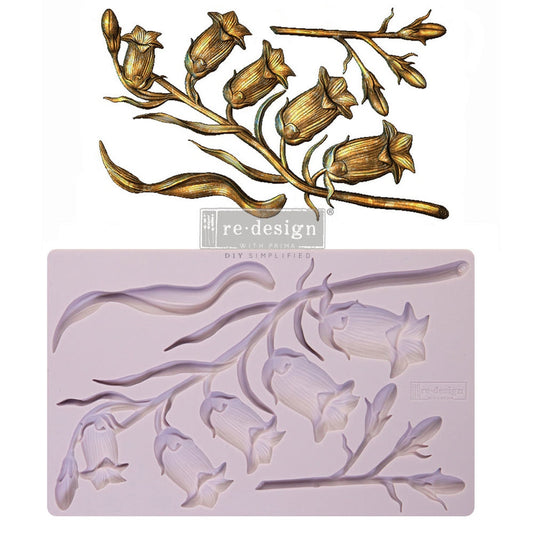 SWEET BELLFLOWER – 8″X5″, 8MM THICKNESS - REDESIGN DECOR MOULDS®
