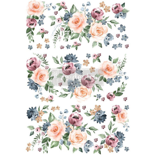 WATERCOLOUR BLOOM - DECOR TRANSFER - REDESIGN WITH PRIMA